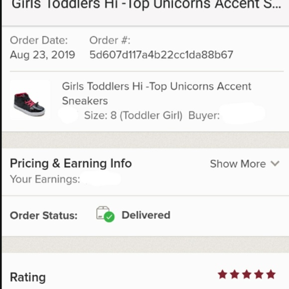 Girls Toddlers Hi -Top Unicorns Accent Sneakers - Picture 8 of 8